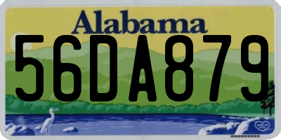 AL license plate 56DA879