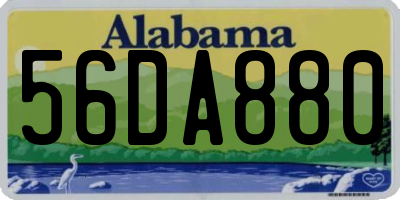 AL license plate 56DA880