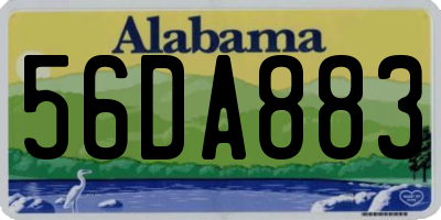 AL license plate 56DA883