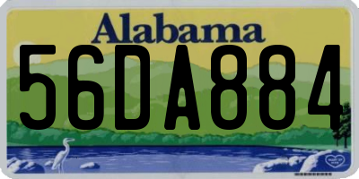 AL license plate 56DA884
