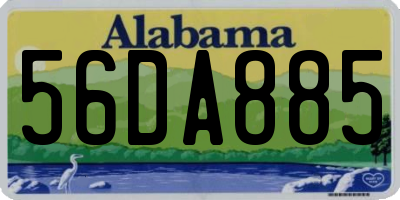AL license plate 56DA885