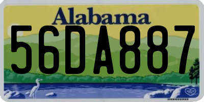 AL license plate 56DA887