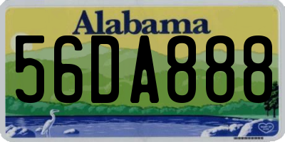 AL license plate 56DA888