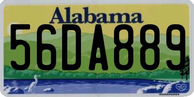 AL license plate 56DA889