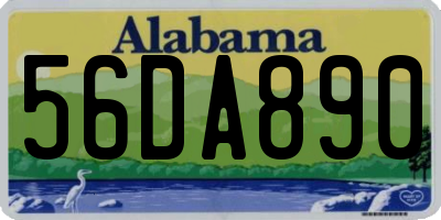 AL license plate 56DA890