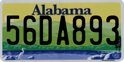 AL license plate 56DA893