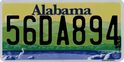 AL license plate 56DA894