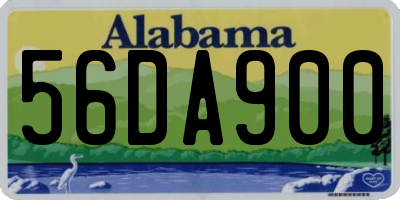 AL license plate 56DA900