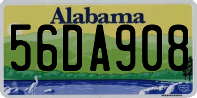 AL license plate 56DA908