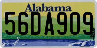 AL license plate 56DA909