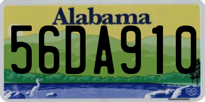AL license plate 56DA910