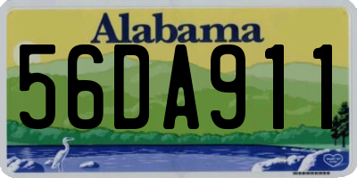 AL license plate 56DA911