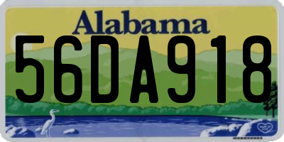 AL license plate 56DA918
