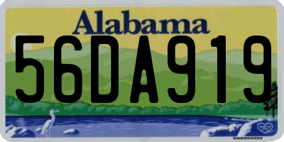 AL license plate 56DA919