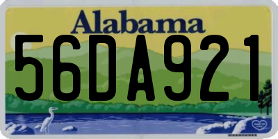 AL license plate 56DA921