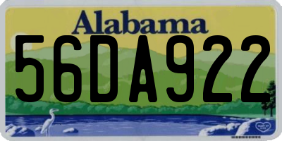 AL license plate 56DA922