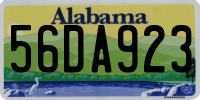 AL license plate 56DA923