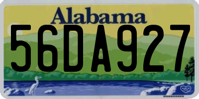 AL license plate 56DA927