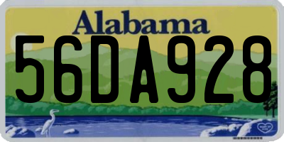 AL license plate 56DA928
