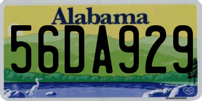 AL license plate 56DA929
