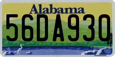 AL license plate 56DA930