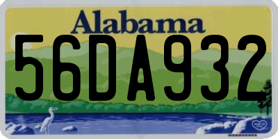 AL license plate 56DA932