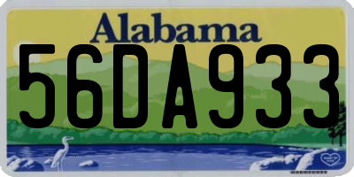 AL license plate 56DA933