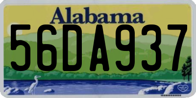 AL license plate 56DA937