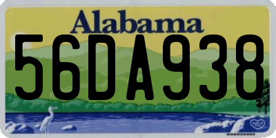 AL license plate 56DA938