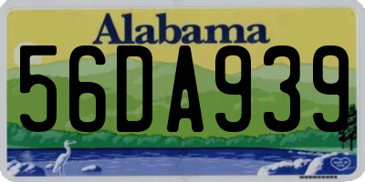 AL license plate 56DA939