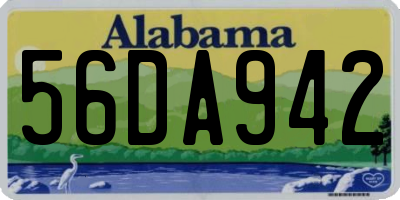 AL license plate 56DA942