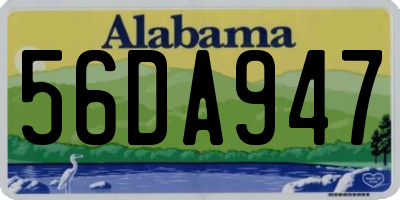 AL license plate 56DA947