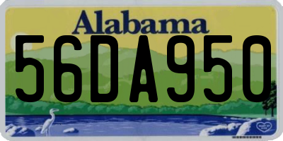 AL license plate 56DA950
