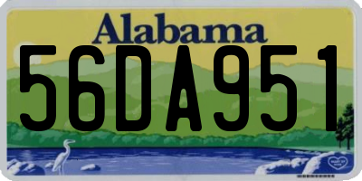 AL license plate 56DA951