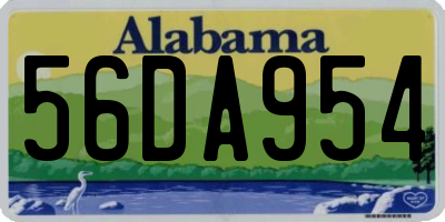 AL license plate 56DA954