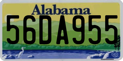 AL license plate 56DA955