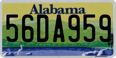 AL license plate 56DA959