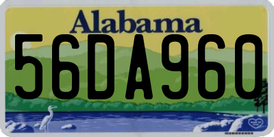 AL license plate 56DA960