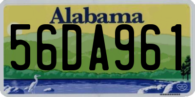 AL license plate 56DA961