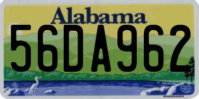AL license plate 56DA962
