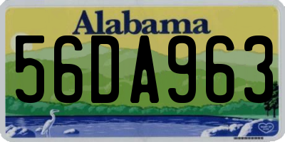 AL license plate 56DA963