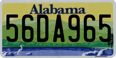 AL license plate 56DA965