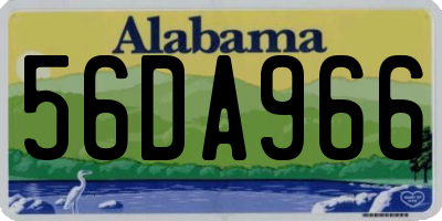 AL license plate 56DA966