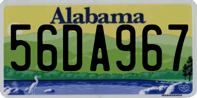 AL license plate 56DA967