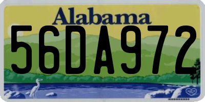 AL license plate 56DA972