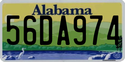 AL license plate 56DA974