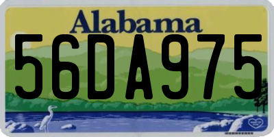 AL license plate 56DA975
