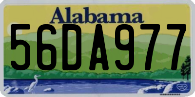 AL license plate 56DA977