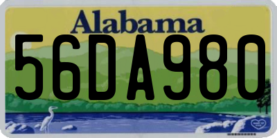 AL license plate 56DA980