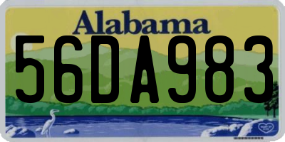 AL license plate 56DA983